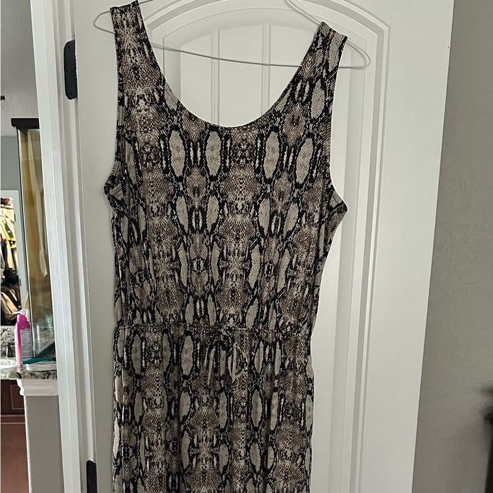 Chic Snake Print Jumpsuit